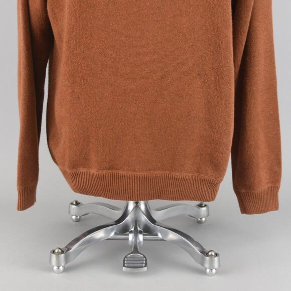 Eddie Bauer Orange Crewneck Cotton Sweater Men's Large - Picture 3 of 9